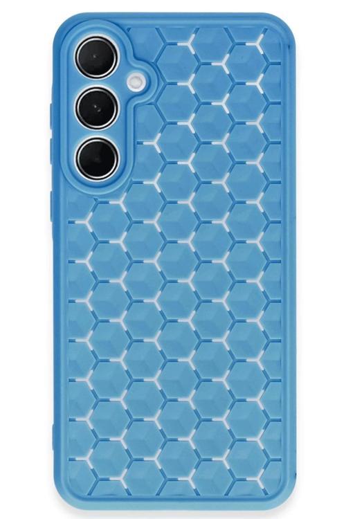 Samsung Galaxy A25 5G Kılıf Petek Silikon Kapak - Mavi