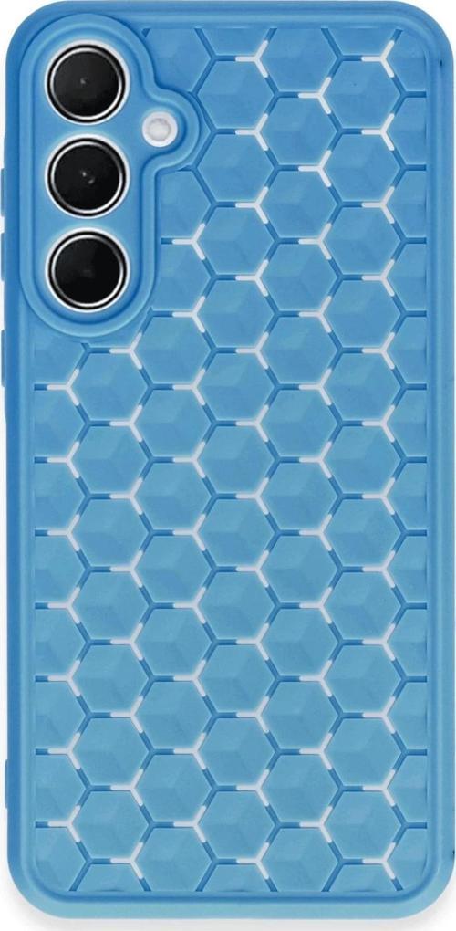 Samsung Galaxy A35 5G Kılıf Petek Silikon Kapak - Mavi