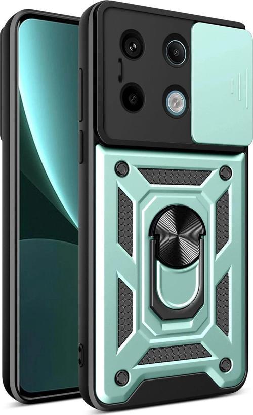 Xiaomi Poco X6 Pro Kılıf Pars Lens Yüzüklü Silikon - Yeşil