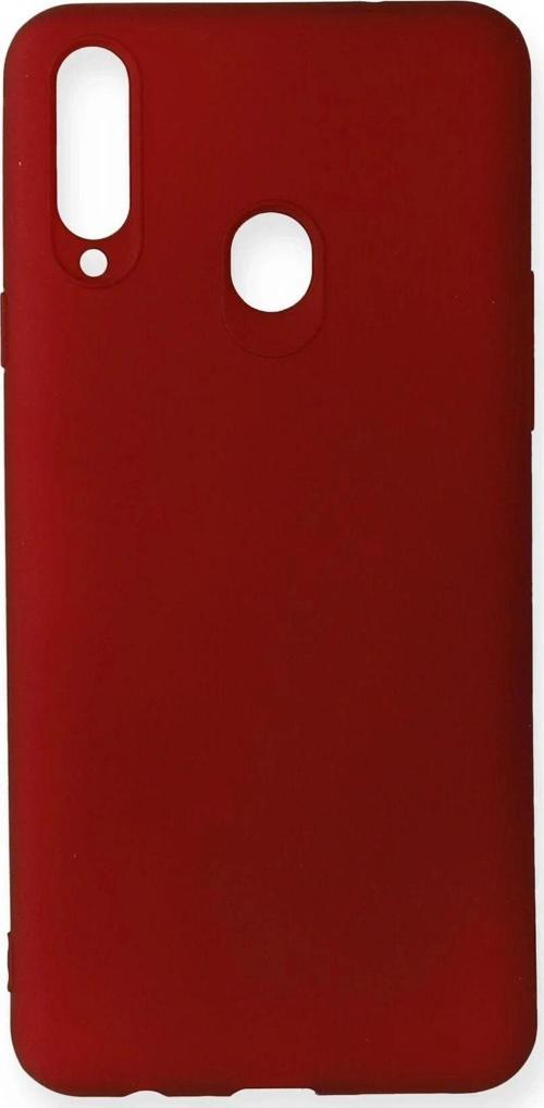 Samsung Galaxy A20S Kılıf First Silikon - Bordo