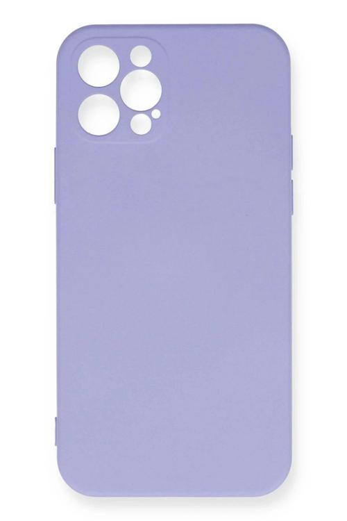 iPhone 12 Pro Max Kılıf Nano içi Kadife Silikon - Lila