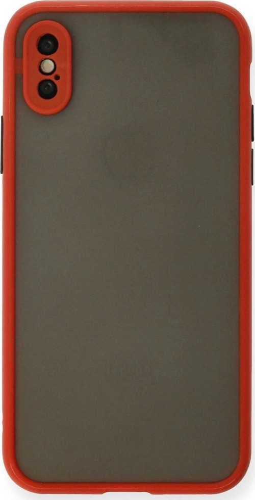 iPhone X Kılıf Montreal Silikon Kapak - Kırmızı