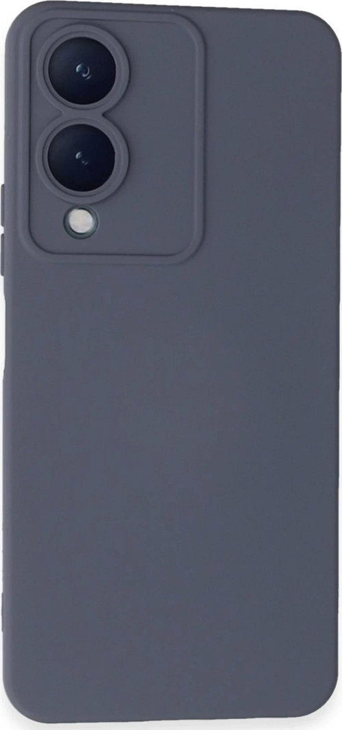 Vivo Y17S Kılıf Nano içi Kadife Silikon - Gri