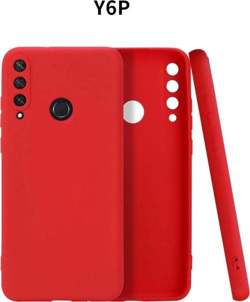 Huawei Y6P Kılıf First Silikon - Kırmızı