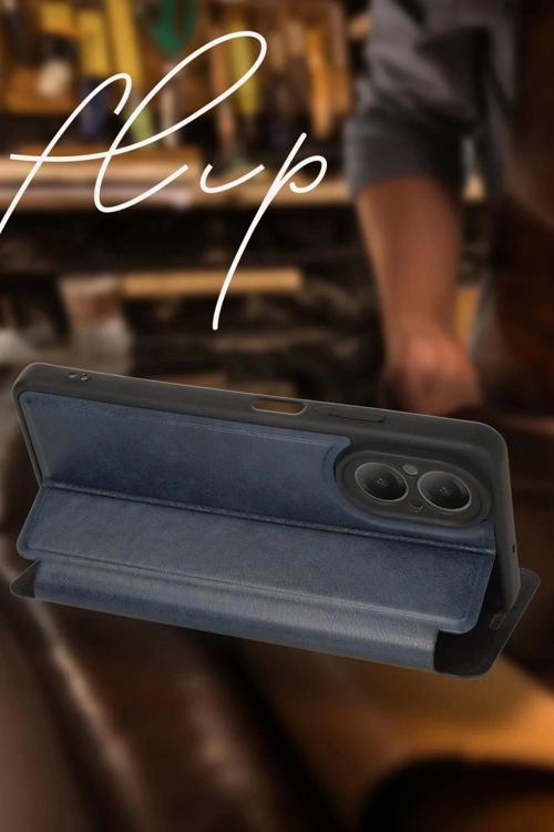 Realme 12 Lite Kılıf Flip Cover - Koyu Yeşil