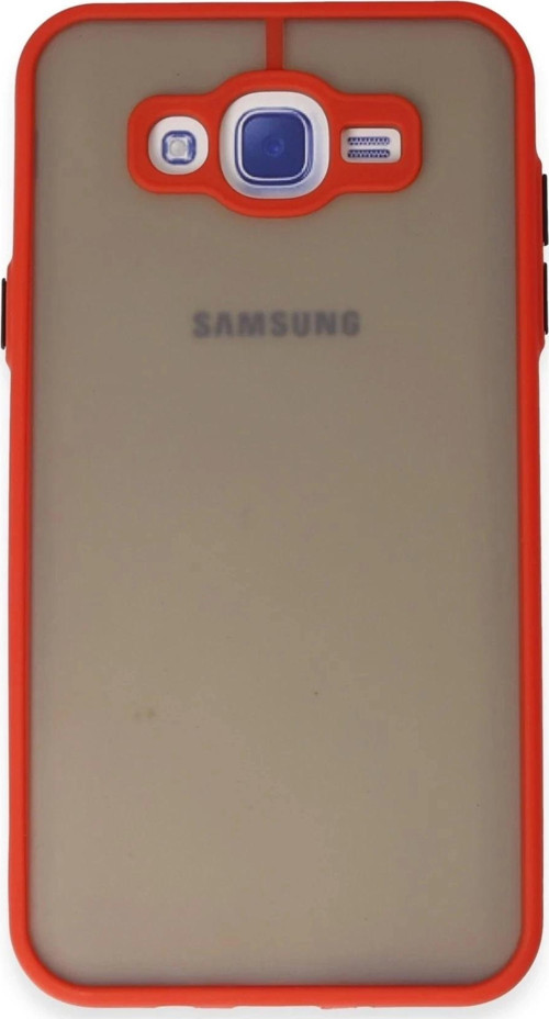 Samsung Galaxy J7 Kılıf Montreal Silikon Kapak - Kırmızı