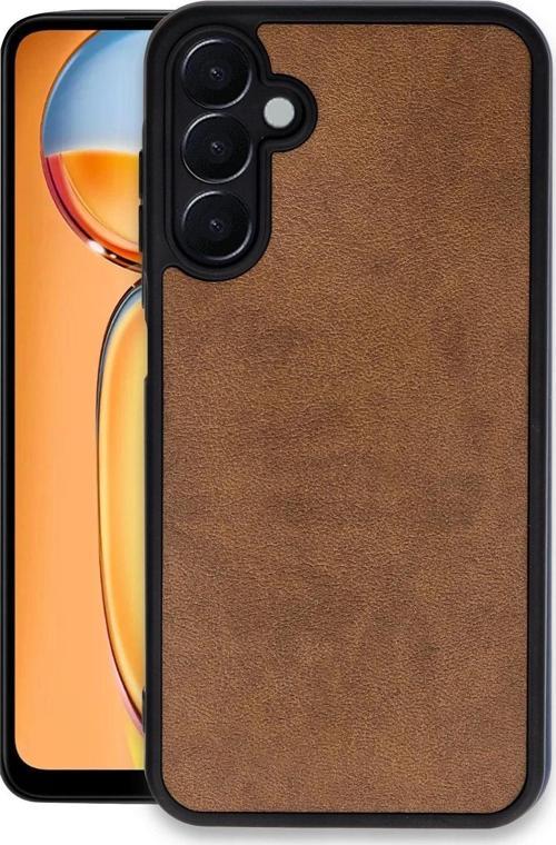 Samsung Galaxy A15 4G Kılıf Aras Deri Kapak - Taba
