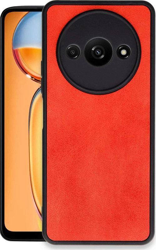 Xiaomi Redmi A3 4G Kılıf Aras Deri Kapak - Kırmızı