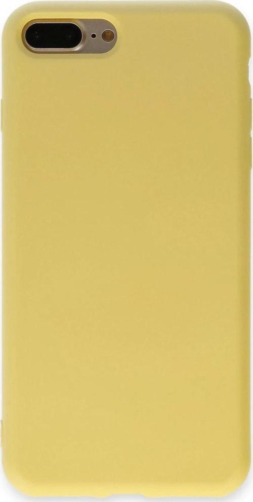 iPhone 7 Plus Kılıf Nano içi Kadife Silikon - Sarı