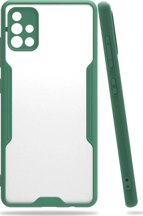 Samsung Galaxy A71 Kılıf Platin Silikon - Yeşil