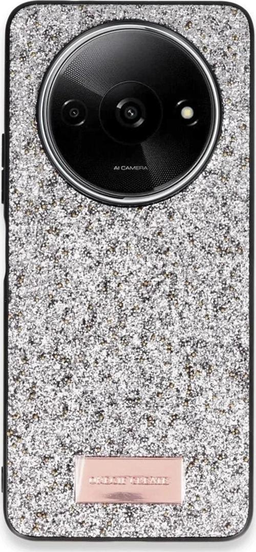 Onegif Xiaomi Redmi A3 4G Bright Simli Kapak - Gümüş