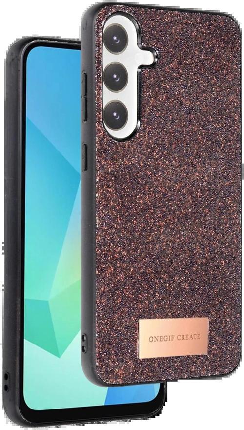 Onegif Samsung Galaxy S24 FE Bright Simli Kapak - Derin Mor