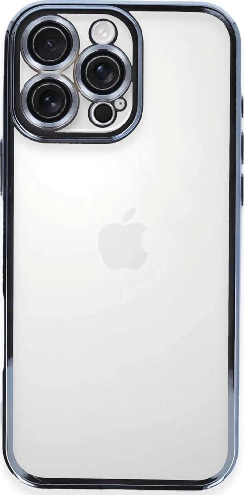 iPhone 16 Pro Kılıf Razer Lensli Silikon - Açık Mavi