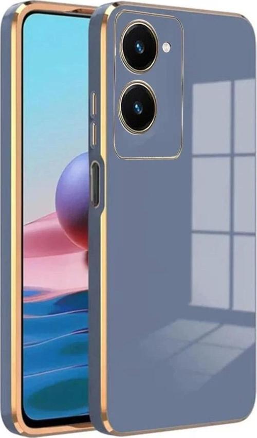 Vivo Y18 Kılıf Volet Silikon - Mavi