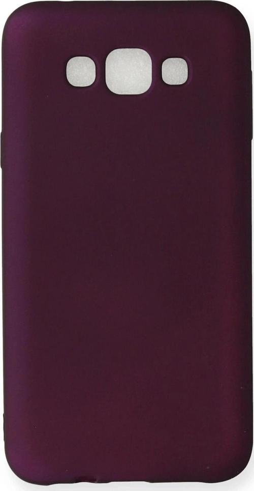 Samsung Galaxy E7 Kılıf First Silikon - Mürdüm