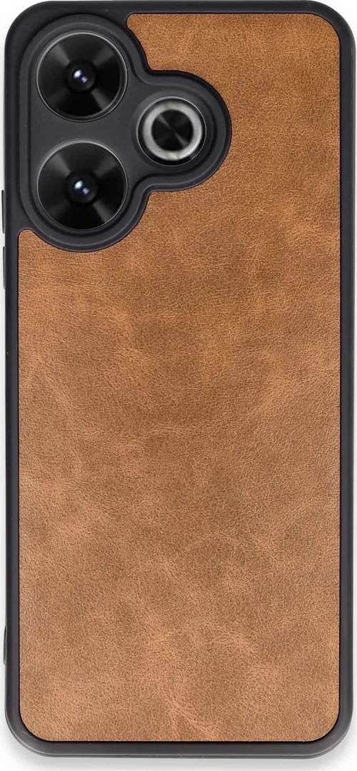Xiaomi Redmi 13 4G Kılıf Aras Deri Kapak - Taba