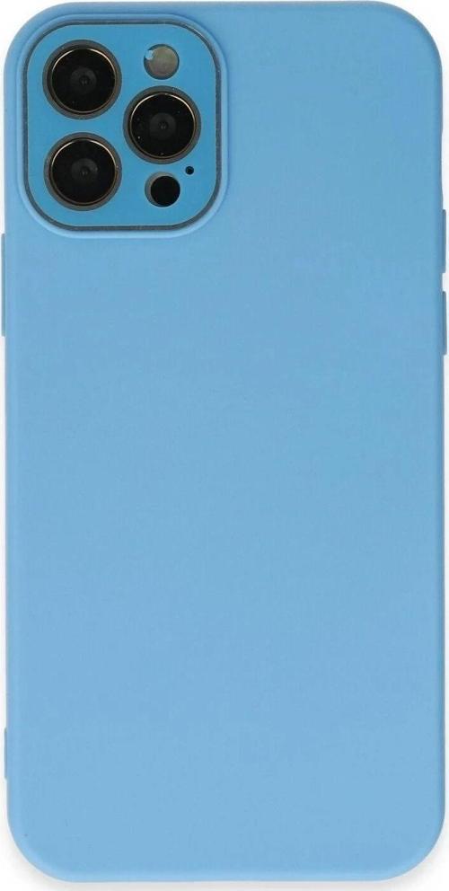 iPhone 12 Pro Kılıf Lansman Glass Kapak - Mavi