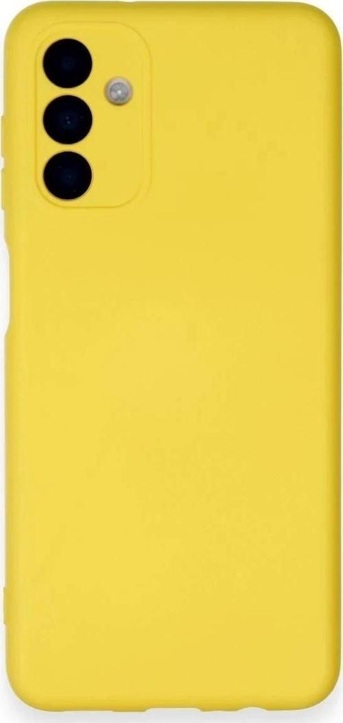 Samsung Galaxy A14 4G Kılıf Nano içi Kadife Silikon - Sarı