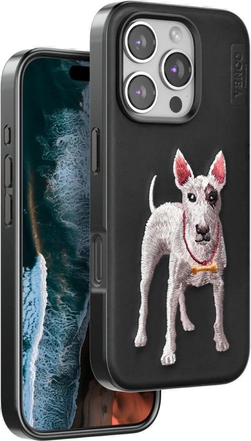 Venco iPhone 16 Pro Perma Desenli Kapak - Siyah