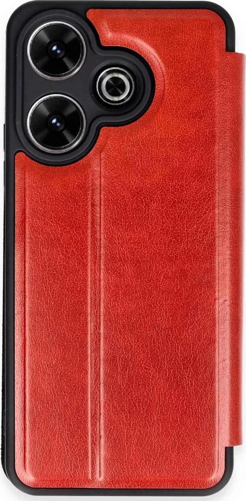 Xiaomi Redmi 13 4G Kılıf Flip Cover - Kırmızı