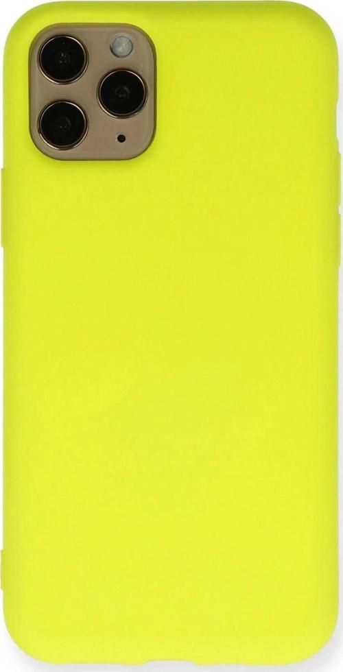iPhone 11 Pro Kılıf Nano içi Kadife Silikon - Sarı