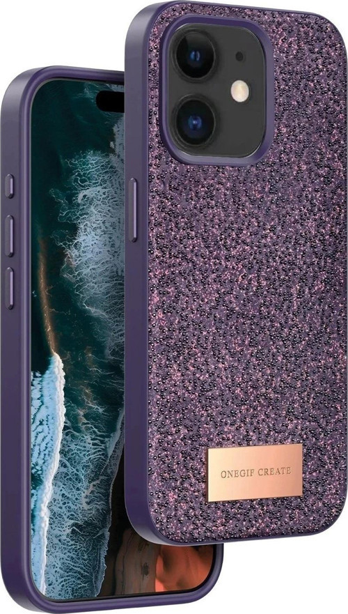 Onegif iPhone 11 Bright Simli Kapak - Derin Mor