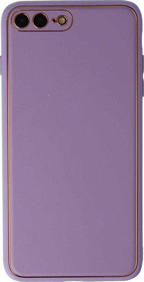 iPhone 7 Plus Kılıf Coco Deri Silikon Kapak - Lila
