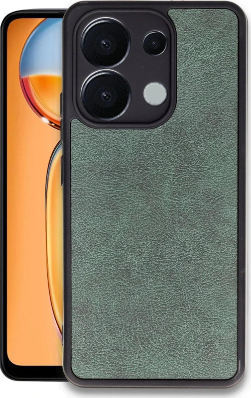 Xiaomi Redmi Note 13 4G Kılıf Aras Deri Kapak - Koyu Yeşil