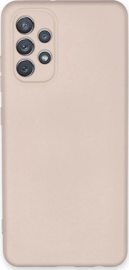 Samsung Galaxy A52 Kılıf Nano içi Kadife Silikon - Pudra