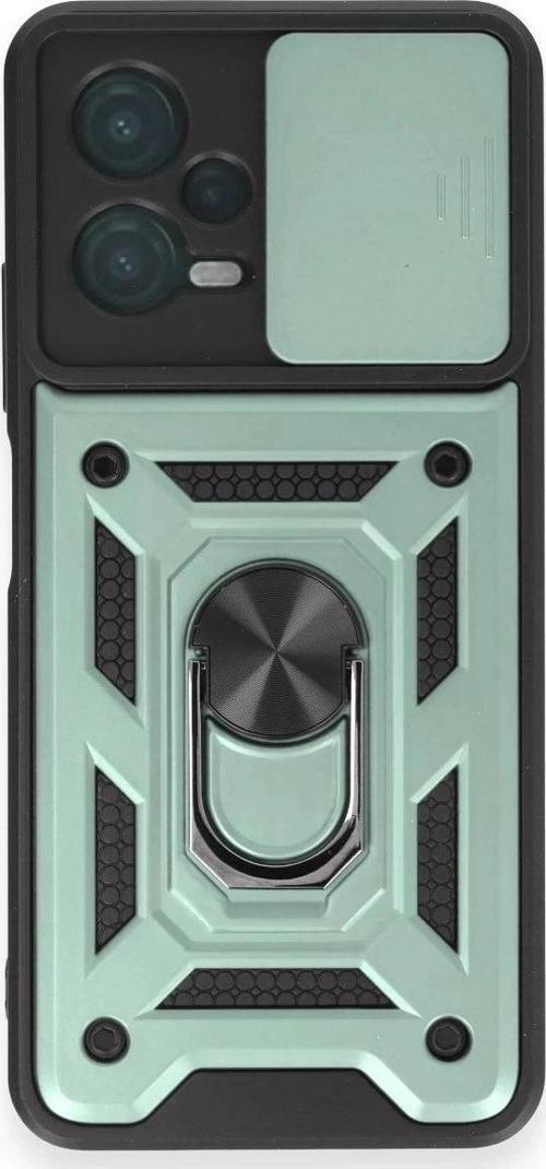 Xiaomi Redmi Note 12 4G Kılıf Pars Lens Yüzüklü Silikon - Yeşil