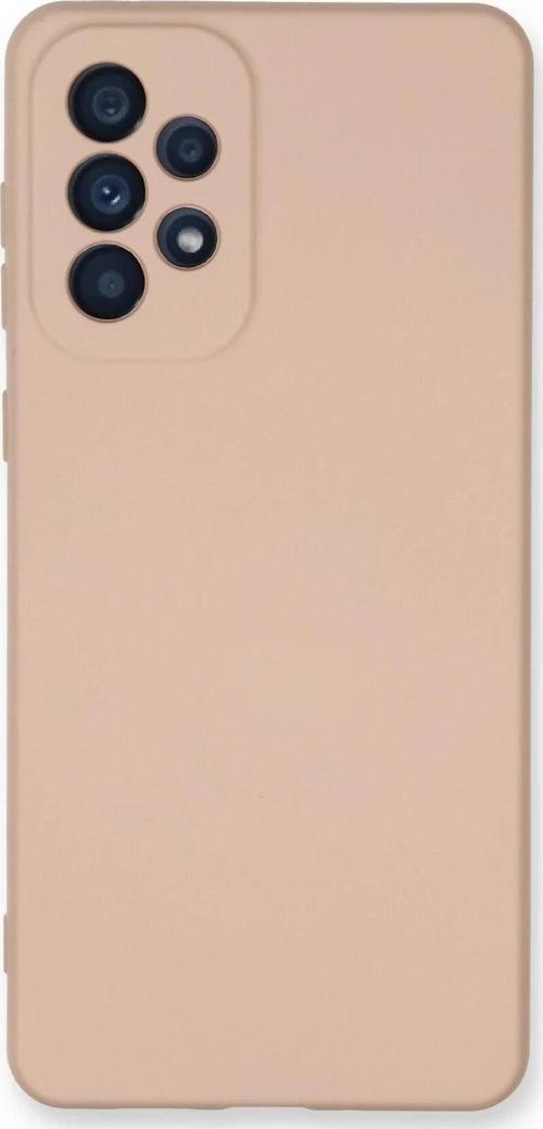Samsung Galaxy A53 5G Kılıf Nano içi Kadife Silikon - Pudra