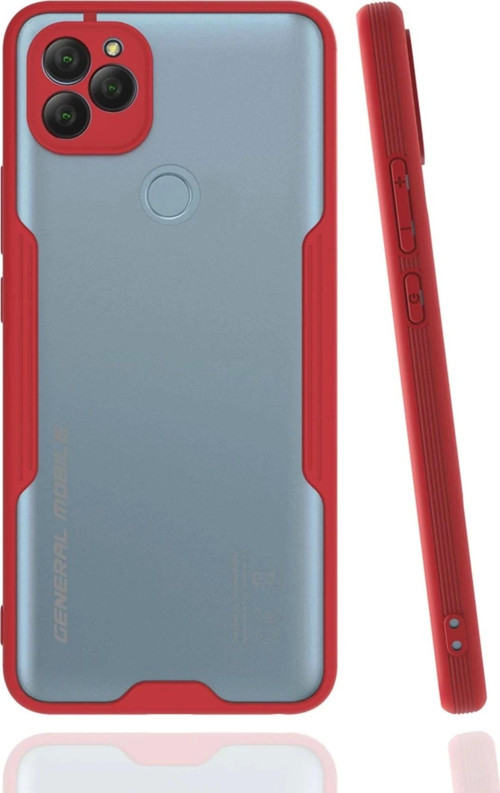 General Mobile GM 22 Kılıf Platin Silikon - Kırmızı