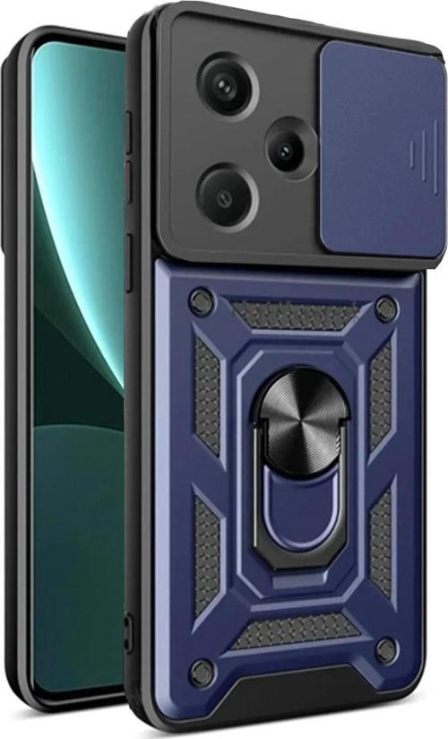 Xiaomi Redmi Note 13 Pro Plus Kılıf Pars Lens Yüzüklü Silikon - Lacivert