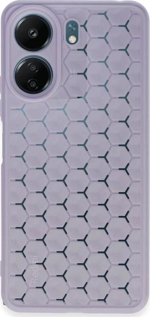 Xiaomi Redmi 13C Kılıf Petek Silikon Kapak - Lila