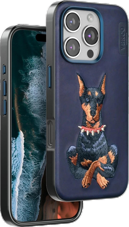 Venco iPhone 16 Pro Perma Desenli Kapak - Lacivert