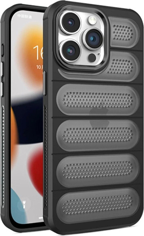 iPhone 15 Pro Max Kılıf Airmax Silikon Kapak - Siyah
