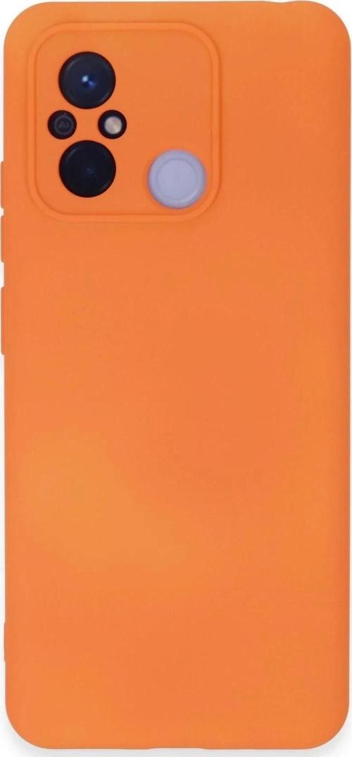 Xiaomi Redmi 12C Kılıf Nano içi Kadife Silikon - Turuncu