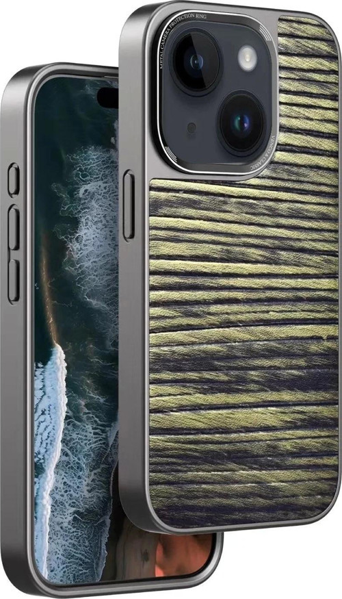 Venco iPhone 14 Wave Kapak - Koyu Kahve