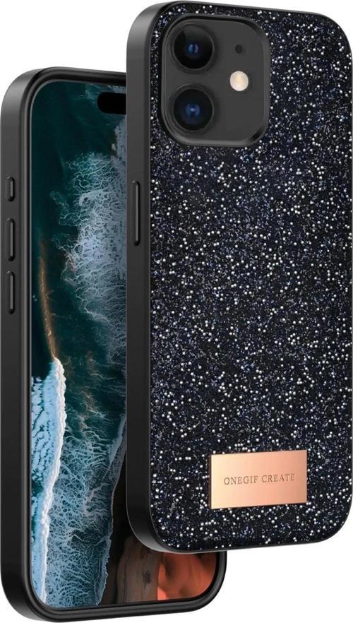 Onegif iPhone 11 Bright Simli Kapak - Siyah