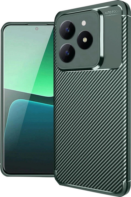 Realme C61 Kılıf Auto Focus Karbon Kapak - Koyu Yeşil