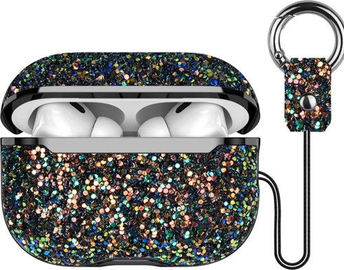 Onegif Airpods 3 (3.nesil) Bright Simli Airpods Kapak - Siyah