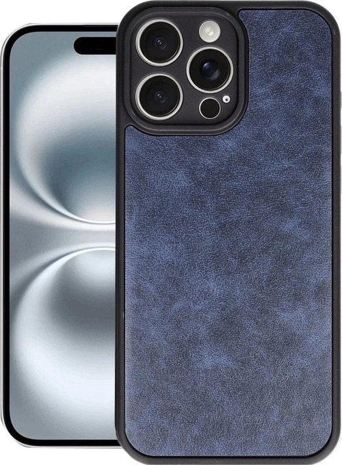 iPhone 16 Pro Max Kılıf Aras Deri Kapak - Lacivert