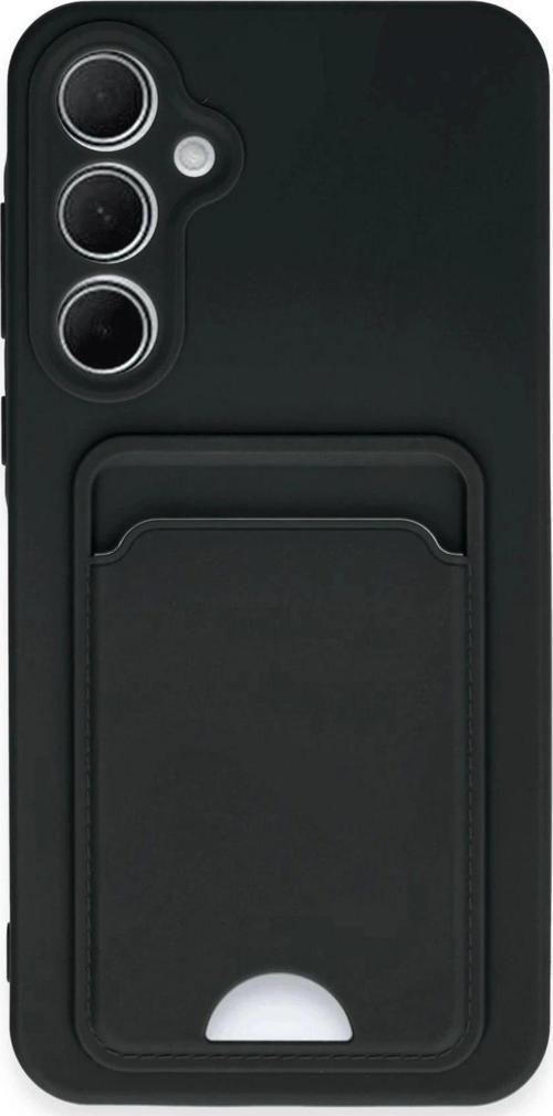 Samsung Galaxy A35 5G Kılıf Kelvin Kartvizitli Silikon - Siyah