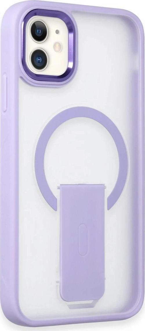 iPhone 11 Tork Magsafe Standlı Kapak - Lila