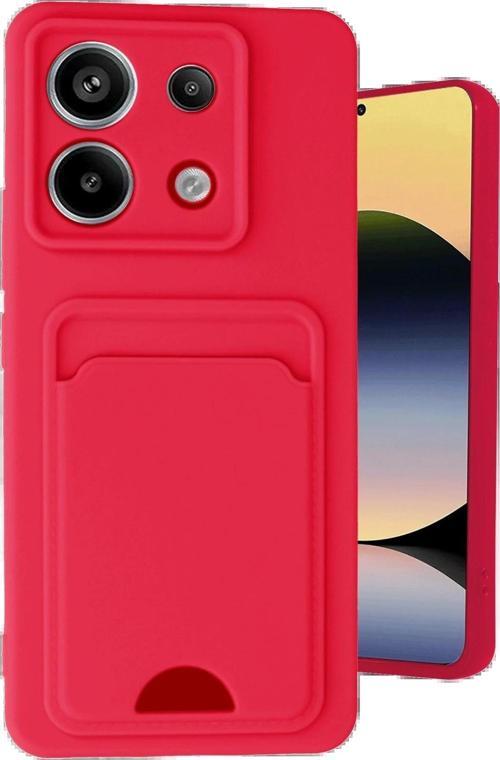 Xiaomi Redmi Note 13 Pro 5G Kılıf Kelvin Kartvizitli Silikon - Kırmızı