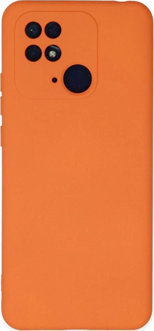 Xiaomi Redmi 10C Kılıf Nano içi Kadife Silikon - Turuncu