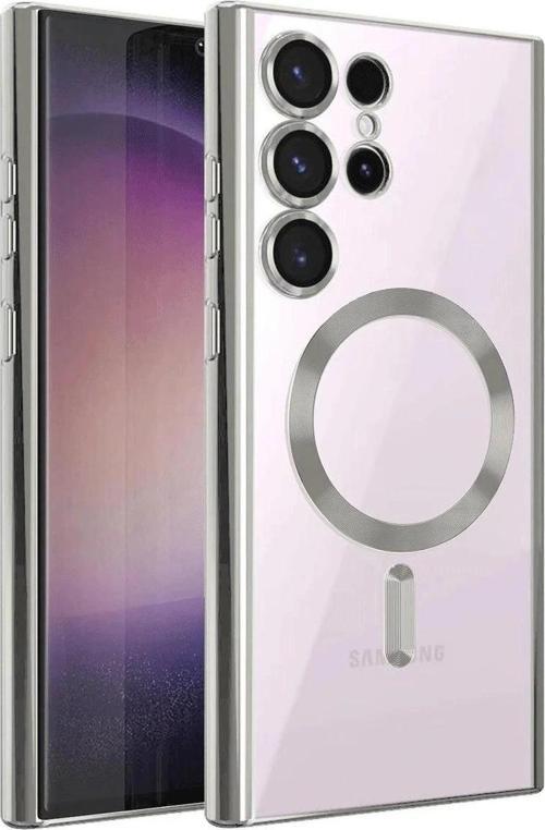 Samsung Galaxy S24 Ultra Kılıf Kross Magneticsafe Kapak - Gümüş