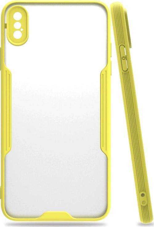 iPhone XS Max Kılıf Platin Silikon - Sarı
