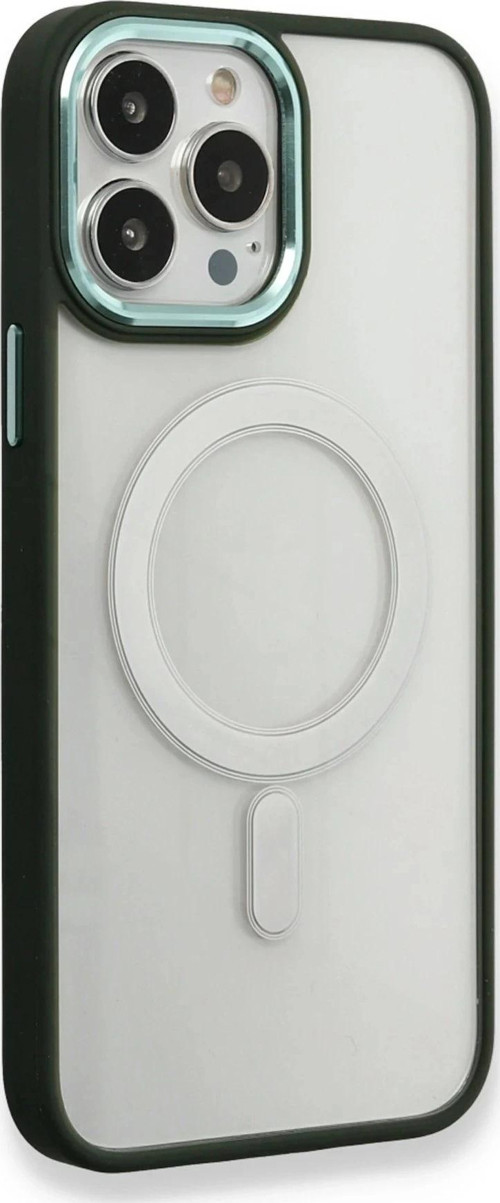 iPhone 14 Pro Max Kılıf Room Magneticsafe Silikon - Köknar Yeşili