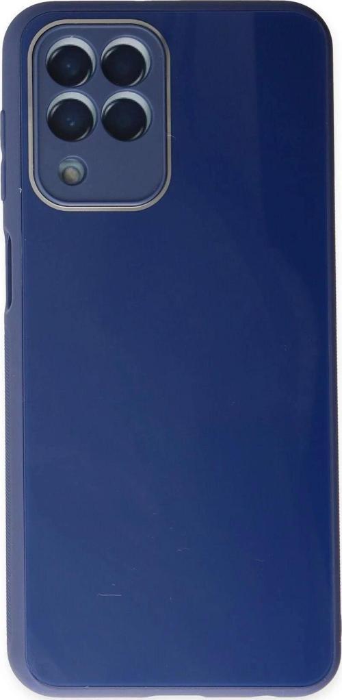 Samsung Galaxy M33 Kılıf Glass Kapak - Lacivert